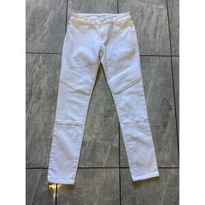 DL1961 Emma Power Legging Jeans Womens 27 White Smart Denim Moto Stretch Pants